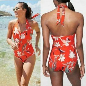 Athleta Waimea Crop One Piece Swimsuit Suit Size L